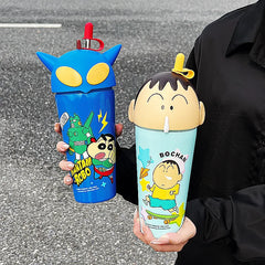 Crayon Shin-chan Thermos Mug — 600ml Tumbler with Straw