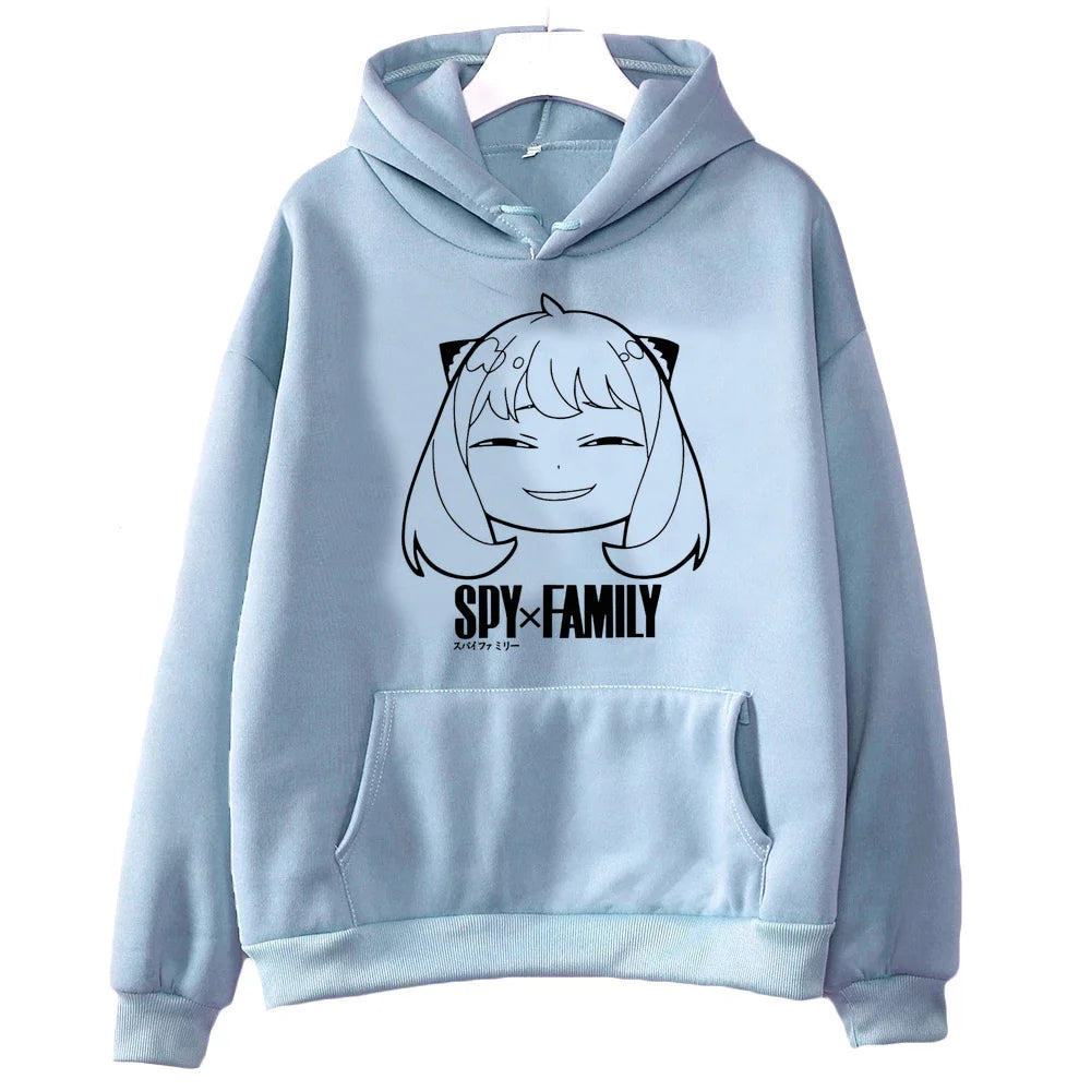 Spy x Family Anya Smug Manga Eyes Graphic Fleece Hoodie Korean Streetwear 7