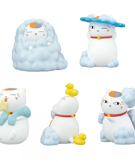 5pcs/set Genuine TOMY Natsume's Book of Friends Madara Bathing and bathing Twisted Egg Anime Action Figure Model Toys Gift