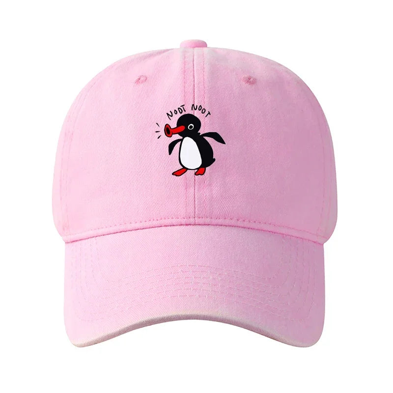 Noot Baseball Cap Men High Quality Washed Cotton Women  Sun Protection Visor Snapback Penguin TV Spring Summer Sun Hat Wholesale