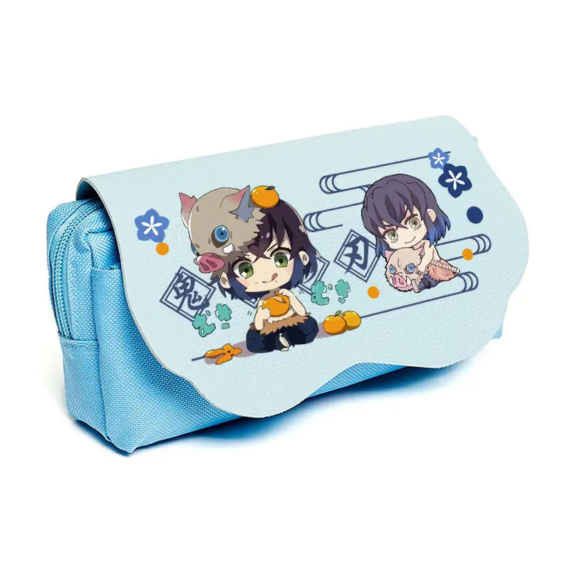 Anime Demon Slayer Student Pencil Case Cute Large Capacity Multifunctional Desktop Storage Bag Practical Gifts
