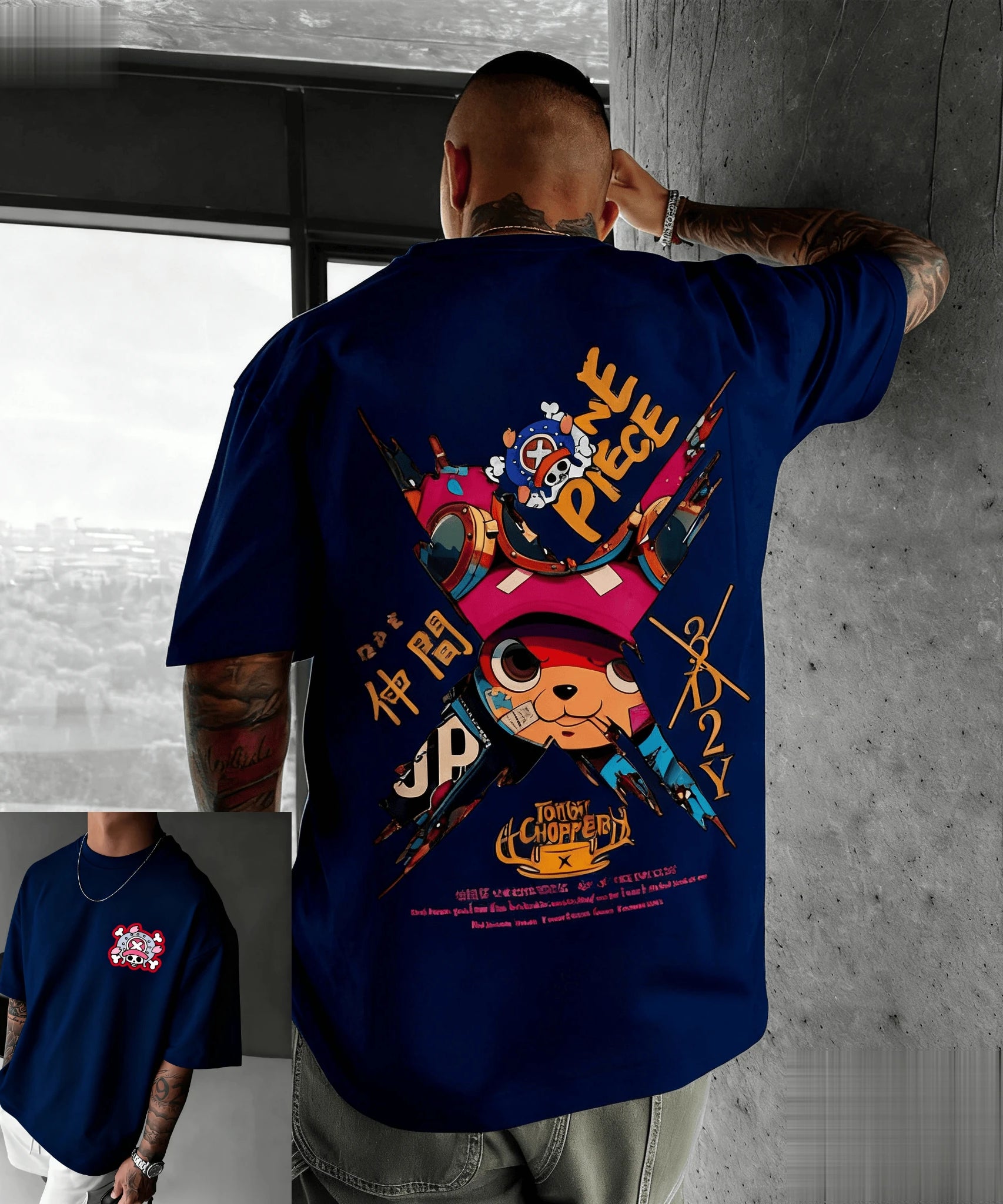 New One Piece Chopper Anime T Shirt Men Women Cotton Short Sleeve Tee Summer Cartoon Graphic Streetwear Casual Top Oversized Y2k