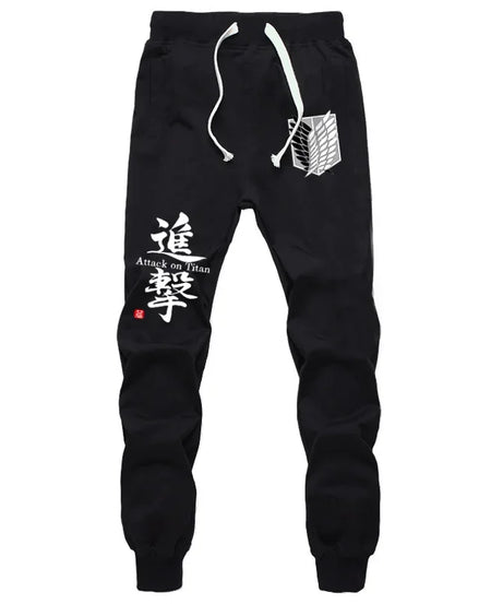 New Fashion Anime Attack on Titan Sports Sweat Breathable Pants Students Men Women Print Cotton Straight Pants Jogging Long Pant