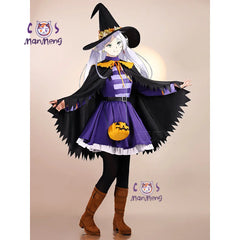Frieren Fern Cosplay Costume — Dress, Hat & Cloak
