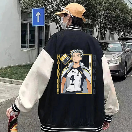 Haikyuu Kotaro Bokuto Baseball Jacket - Harajuku Style