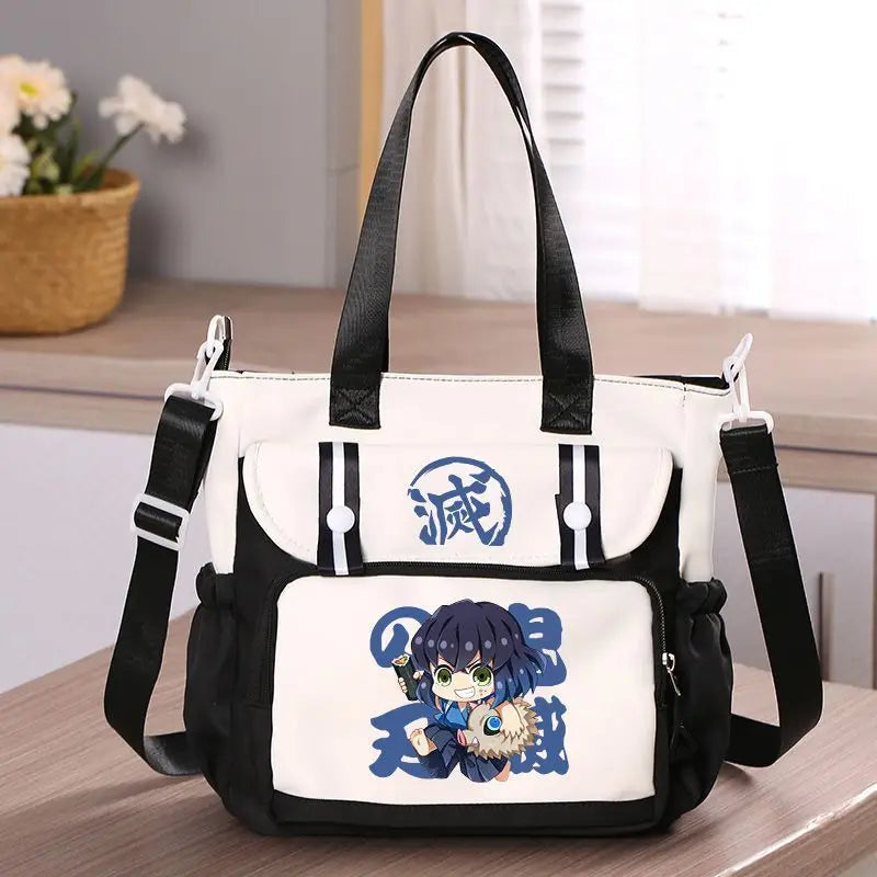 Anime Demon Slayer Kamado Tanjirou New Shoulderbag Men Women Crossbody Bags Student Fashion Large Capacity Handbag Holiday Gifts
