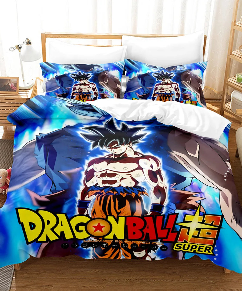 Anime Dragon Ball Duvet Comforter Quilt Cover Set Super Saiyan Bedding Set Anime Car Bed Bedroom Home Children Bedroom Gifts
