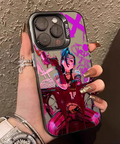 Anime Arcanes Graffiti J-Jinxs For iPhone 16 15 14 13 12 11 Pro Max XS Max 7 8 Plus Phone Case Shockproof Silicone Matte Cover