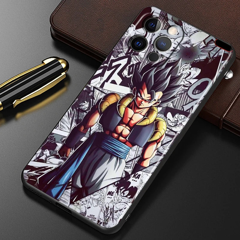 Manga D-Dragon Ball Z Art For iPhone 15 14 13 12 11 XS XR X 8 7 SE Pro Max Plus Mini Black Phone Case