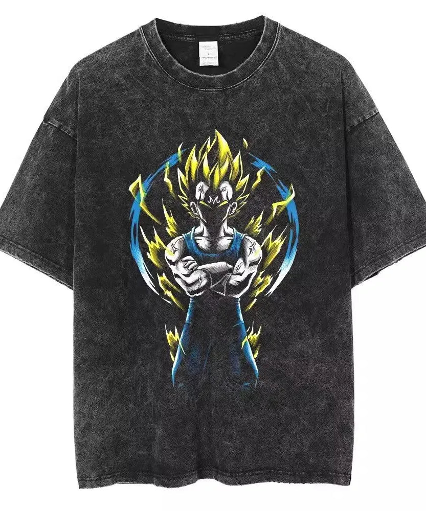 Vintage Washed Dragon Ball Tee – Streetwear Anime T-Shirt
