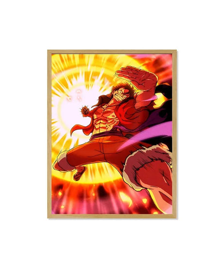 Sun God Nika Luffy Light-Up Frame – One Piece LED Desktop Decor