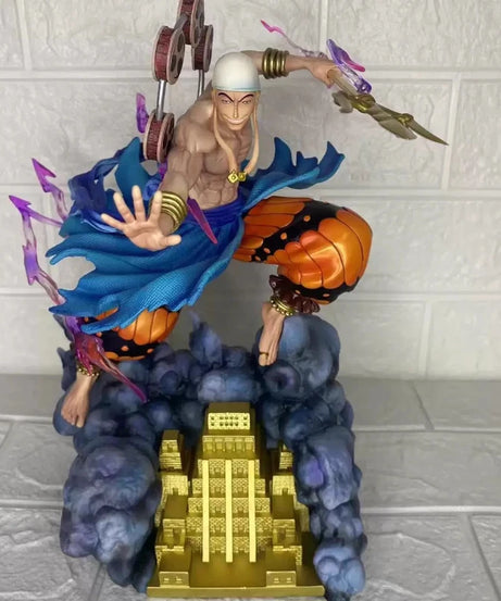 One Piece Jt Enel 28cm Figure Thunder God GK PVC Full Spray Paint Exquisite Statue Anime Model Toy Desktop Deco Collectible Gift