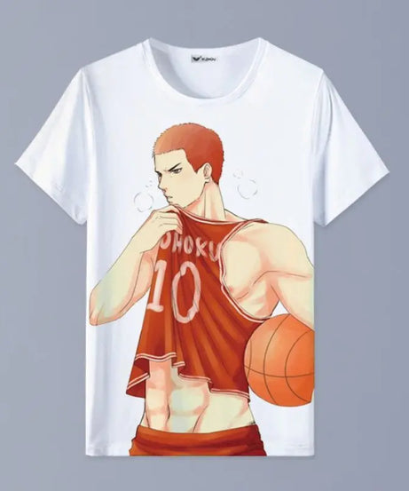 Slam Dunk T-shirt Sakuragi Hanamichi Akagi Haruko Rukawa Kaede Mitsui Hisashi Ryota anime basketball short-sleeved clothes gift