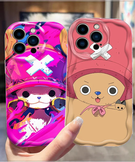 One Piece Anime Chopper Cute For Apple iPhone 15 14 13 12 11 XS XR X Pro Max Plus Wave Oil Back Phone Case
