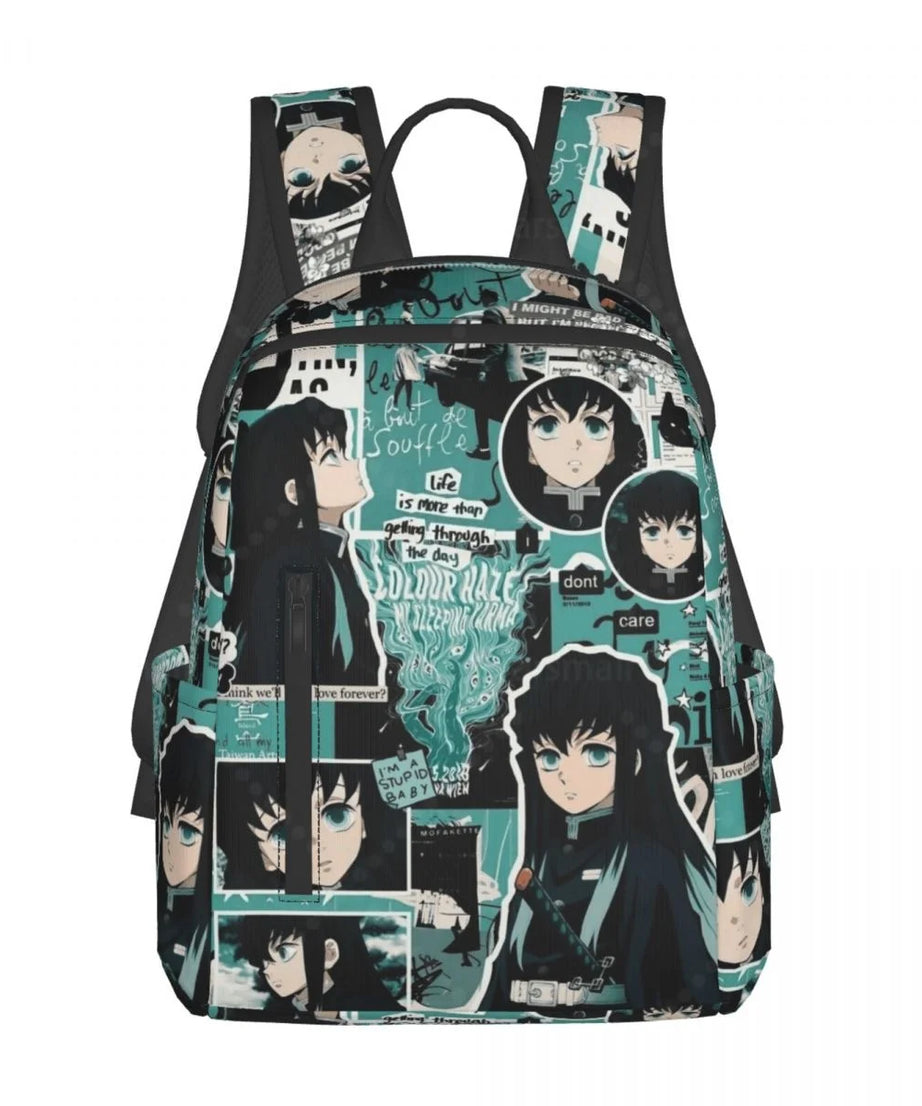 Cute Anime Muichiro TokitoTravel Backpack College Book Bag for Men Women Lightweight Casual Should Bags for Outdoor Sports
