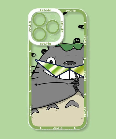 Cute T-TotoroS Phone Case For iPhone 16 Pro Max 15 14 Plus 13 12 11 Pro XR XS X 8 7 SE 2020 Soft Silicone Clear Cover