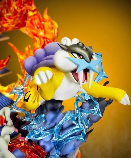 38cm Raikou/Suicune/Entei/Ho-Oh Figures 14.96inch Pvc Desktop Ornamen Figurine Collection Model Toys Gifts
