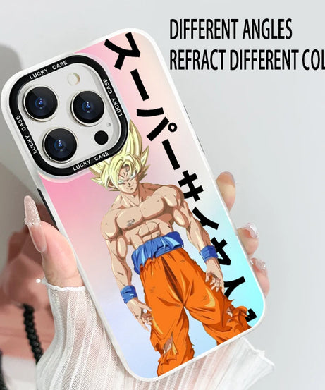Goku & Gohan Laser Gradient Case – Dragon Ball iPhone 7–15 Pro Max