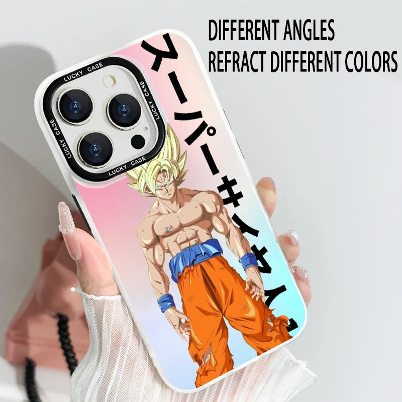 Goku & Gohan Laser Gradient Case – Dragon Ball iPhone 7–15 Pro Max