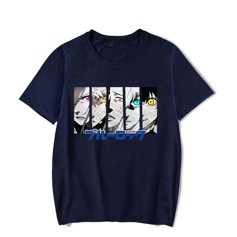 New Anime BLUE LOCK Printing T Shirt Fashion Men/Women Tops Tees Summer Cool Loose Short Sleeve