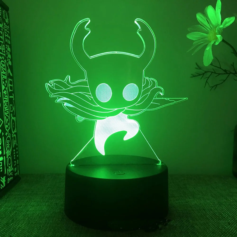 Hollow Knight Game 3D Lamps Led RGB Neon Night Lights Birthday Toys Cool Gift For Friends Kid Bed Room Table Colorful Decoration