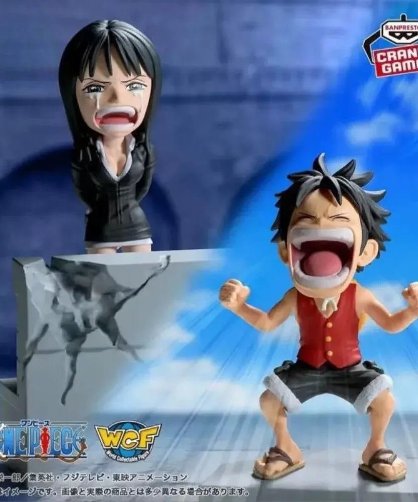 WCF Vol.17 ONE PIECE Nico Robin Luffy Enies Lobby PVC Anime Figure Model Toy Gift Desktop Ornament
