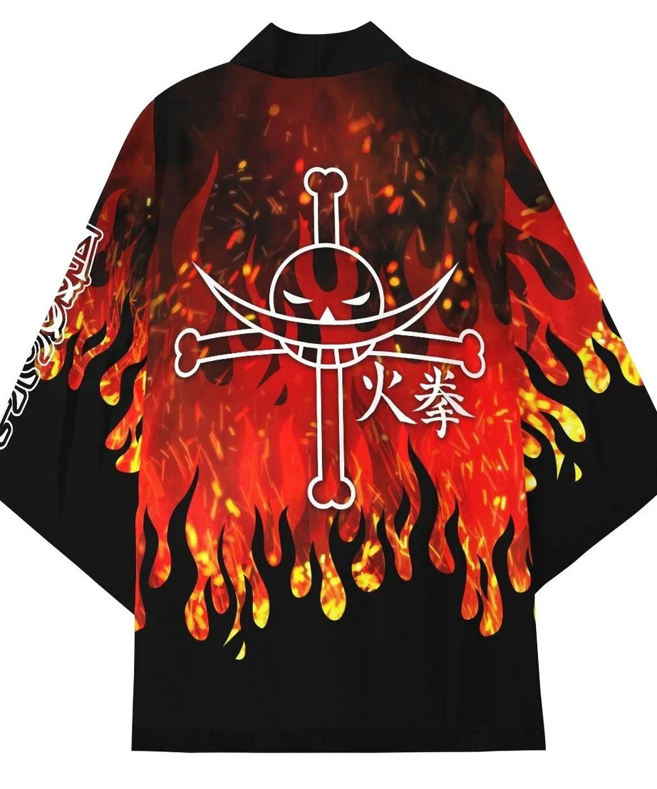 New Anime ONE PIECE Kimono Cape Cosplay Clothing 3D Printing Comics Casual Cardigan Jacket Men and Women Birthday Gifts