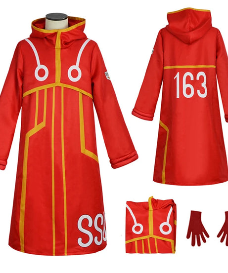 Egghead Island Costume Monkey D Luffy Robe Cosplay Costume 163 Luffy Jacket Coat Hat Outfit Halloween Suit