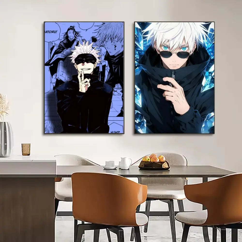 Anime Jujutsu Kaisen Gojo Satoru Canvas Painting Poster – Crease-Free Waterproof Wall Art Decor 3