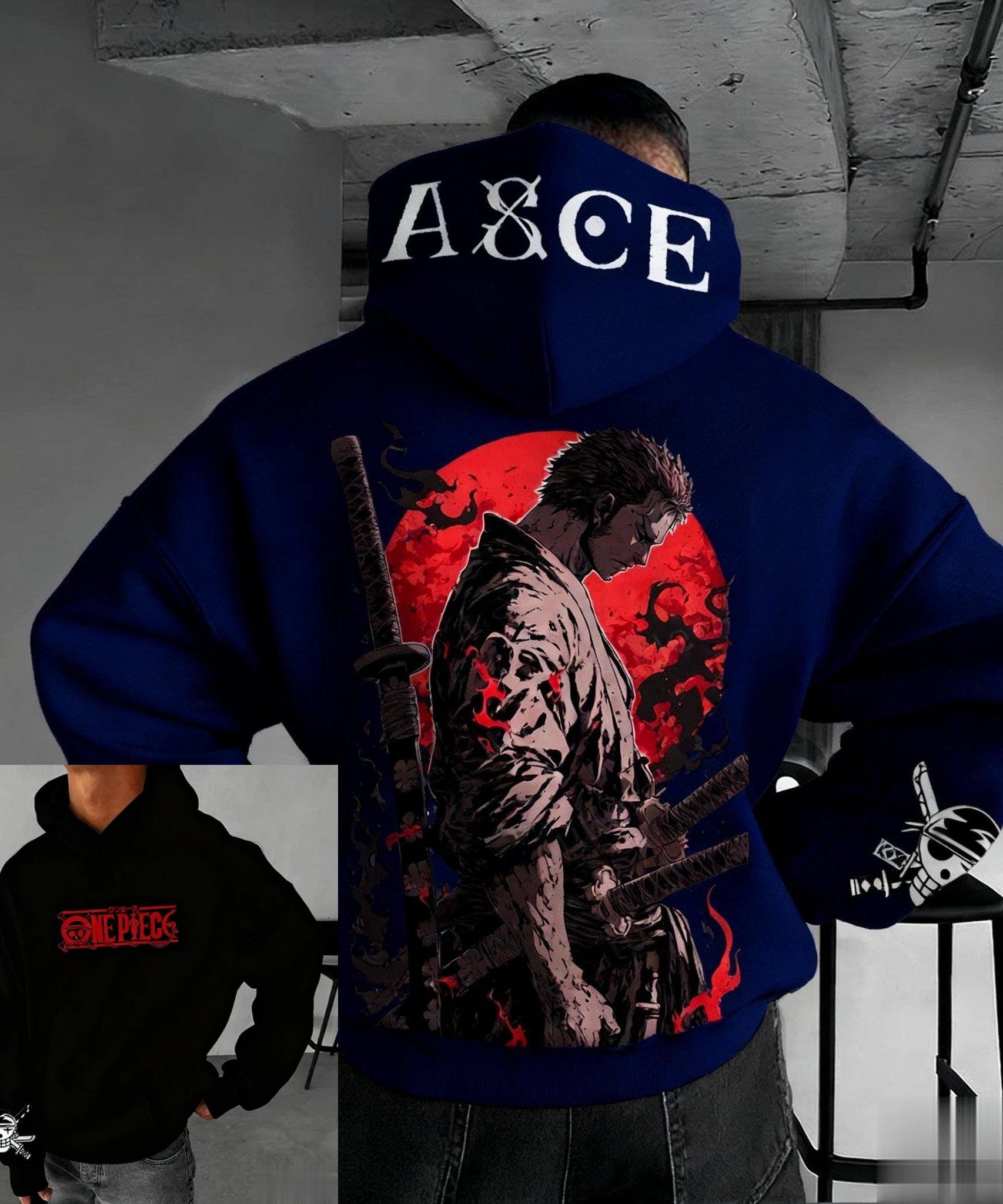 Anime One Piece Zoro Print Hoodie Men Women New Spring Autumn Casual Streetwear Cosplay Jacket Pullover Sweatshirt Fashion Tops