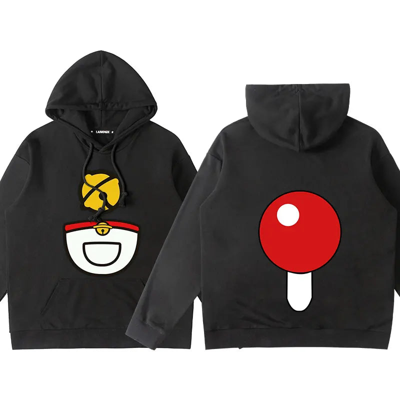 Doraemon Anime Hoodie – Cute Couple & Teen Pullover Jacket