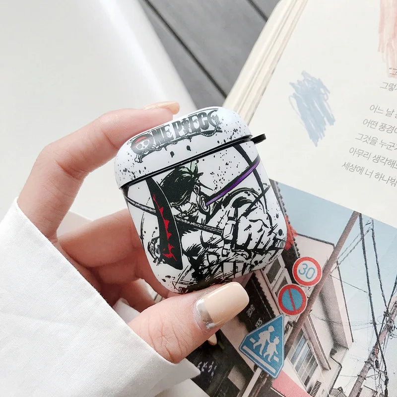 Anime Cartoon One Piece Bluetooth Earphone Case For Apple AirPods 1 2 3 Pro Headphone Headset Wireless Protection Cover Funda