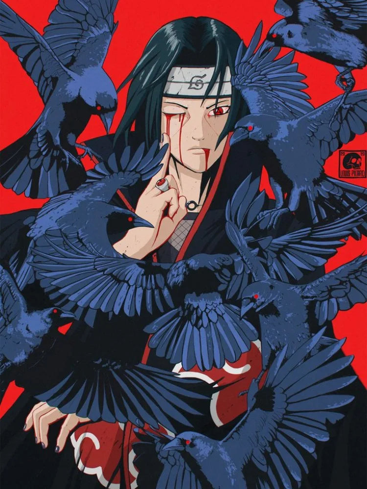 Uchiha Itachi New Diamond Painting Mosaic Naruto Cartoon Art Cross Stitch Embroidery Rhinestones Home Decor Children's Gift