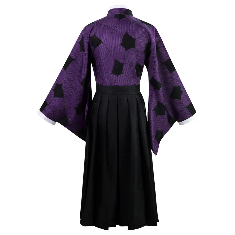 Anime Demon Slayer Kokushibo Cosplay Costume – Kimono & Wig Set 2