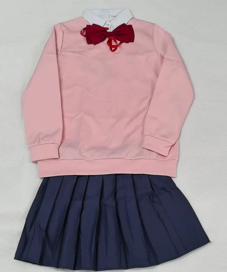 Dandadan Momo Ayase Cosplay Costume Anime Dandadan Dress Skirt School Uniform Earrings Choker Halloween Party for Girls Women