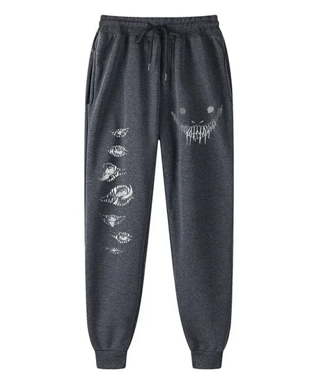 Men's berserk animated printed sportswear pants sports jogging pants casual polar lining pocket pants