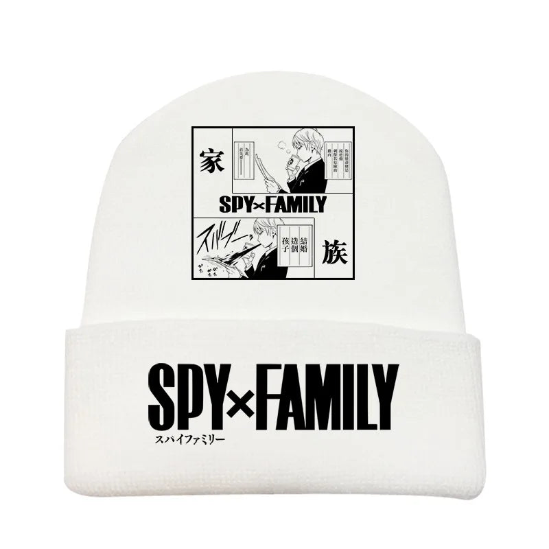 Spy x Family Knitted Beanie — Letter Print Warm Hat 5