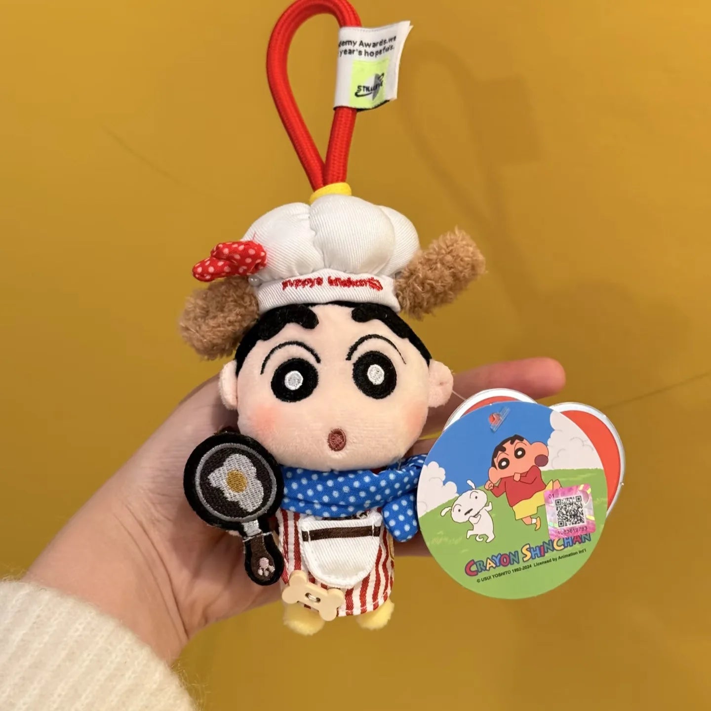 Cute Genuine Chef Series Crayon Shin-chan Plush Doll Keychain Bag Pendant Toy Gift