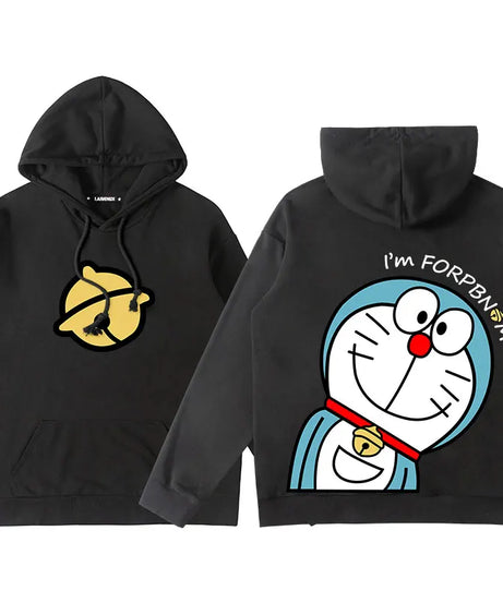 Doraemon Anime Hoodie – Cute Couple & Teen Pullover Jacket