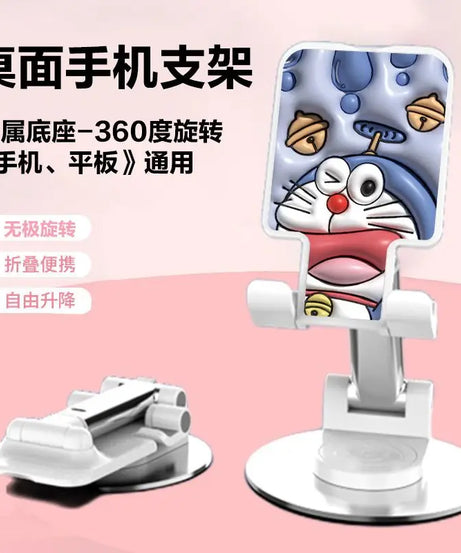 Doraemon mobile phone desktop stand cute personality portable folding lazy tablet telescopic universal holiday gift