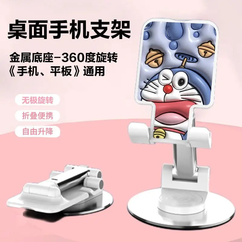 Doraemon mobile phone desktop stand cute personality portable folding lazy tablet telescopic universal holiday gift