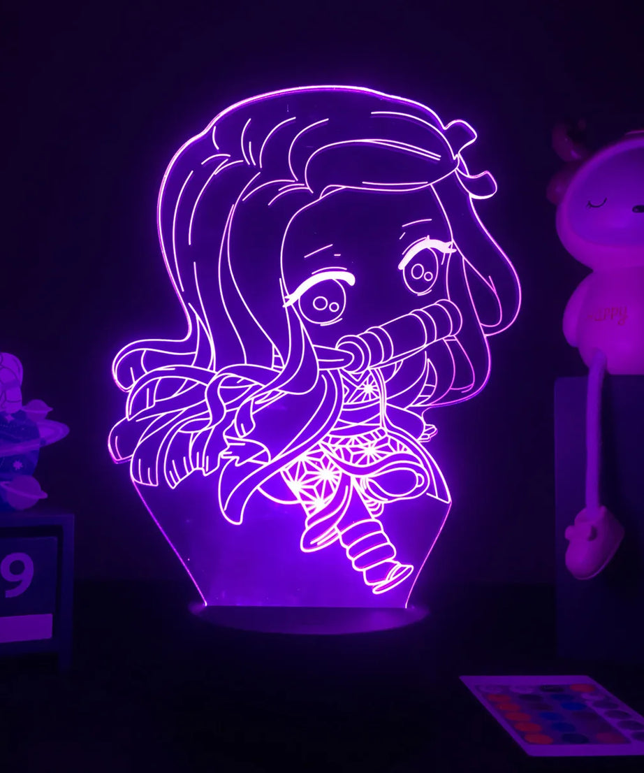 Manga 3d Light Kimetsu No Yaiba for Bedroom Decor Night Light Birthday Gift Table Lamp Anime Demon Slayer Mitsuri Kanroji Figure
