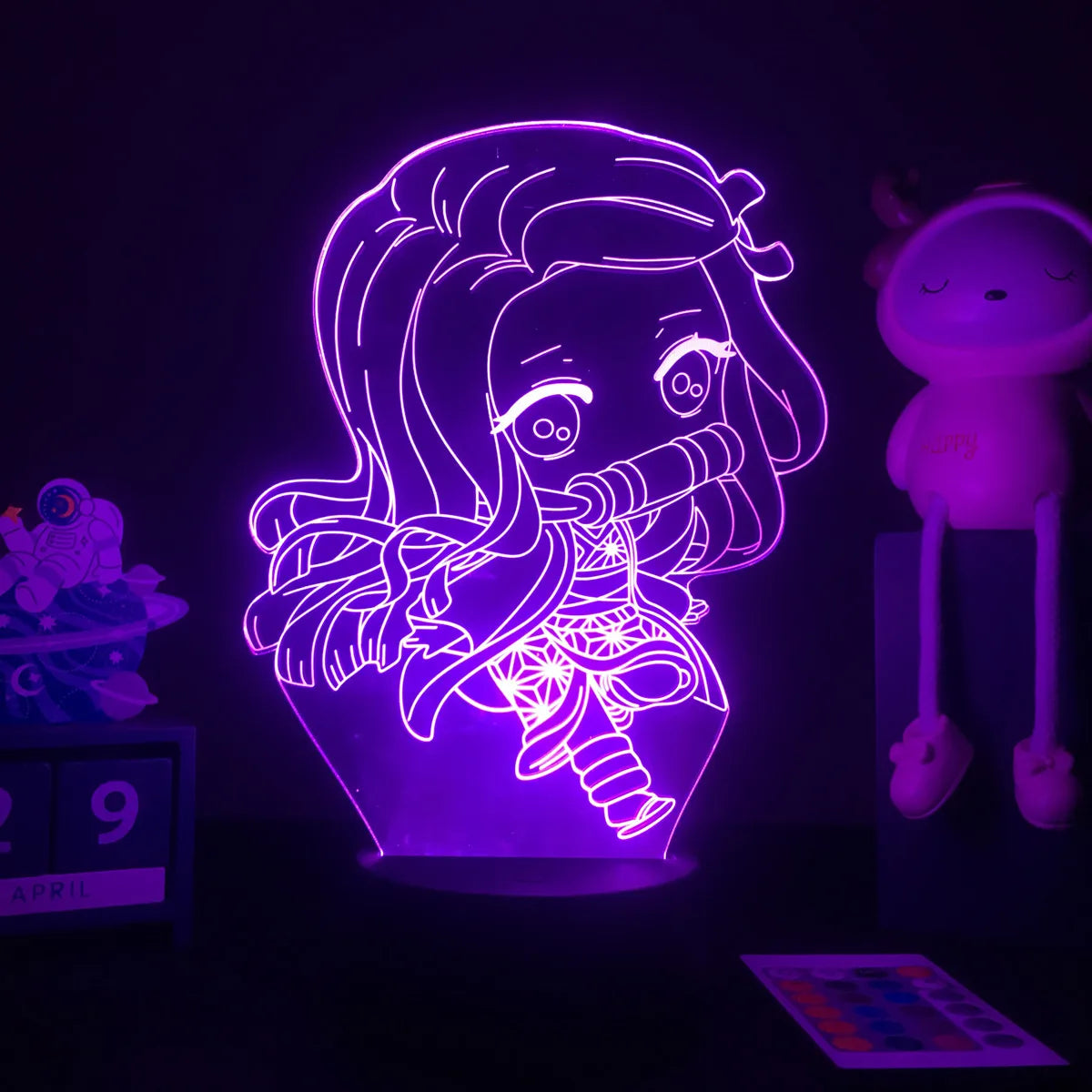 Manga 3d Light Kimetsu No Yaiba for Bedroom Decor Night Light Birthday Gift Table Lamp Anime Demon Slayer Mitsuri Kanroji Figure