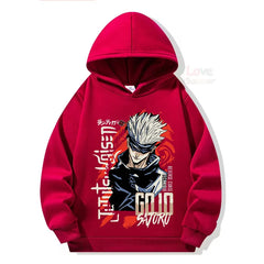 Jujutsu Kaisen Kids Anime Graphic Hoodie – Boys & Girls Streetwear Pullover
