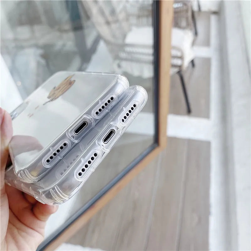 Pokemon Pikachu Phone Case for iPhone 13 12 11 14 15 Pro Max Clear Cover Case