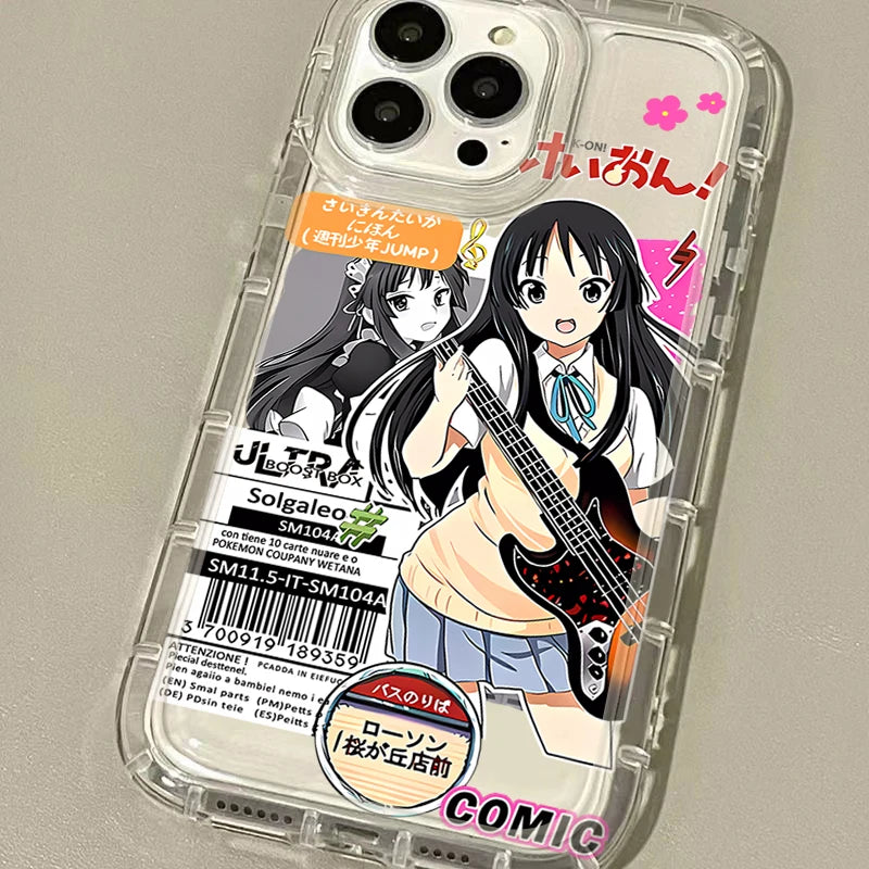 Cute K-ON Girls Case for Samsung Galaxy A14 A15 A55 A05 A05S A24 A13 A23 A73 A12 A22 A32 A52 A52S A72 A31 A51 A71 Cover