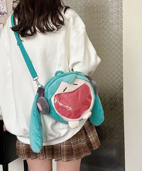 New Hatsune Miku Itabag - Sakura Lolita Style Shoulder Bag, Kawaii UWA Plush Backpack Large Capacity Crossbody Purse Gift