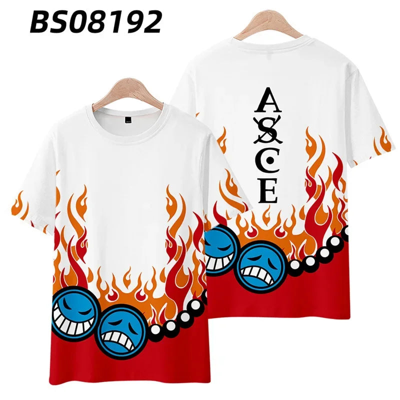 Anime Summer ONE PIECE T-Shirt Luffy Zoro 3D Print Clothes Female Male Fashion T Shirts Short Sleeves Casual Tops