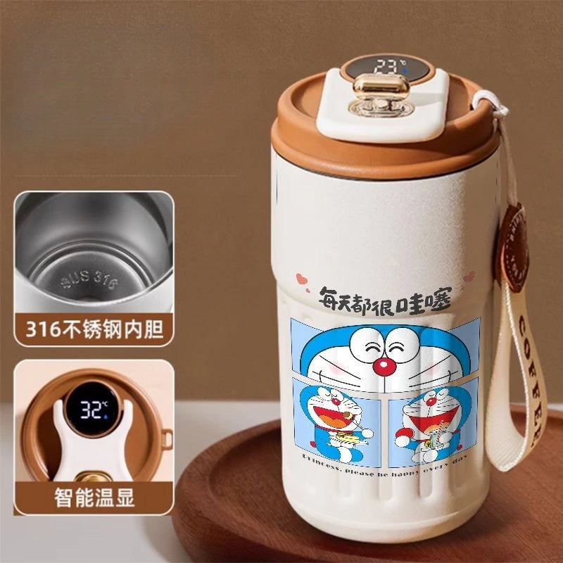 Doraemon Cartoon Thermos Mug – Cute Stainless Steel Coffee Cup for Home, Office & Travel