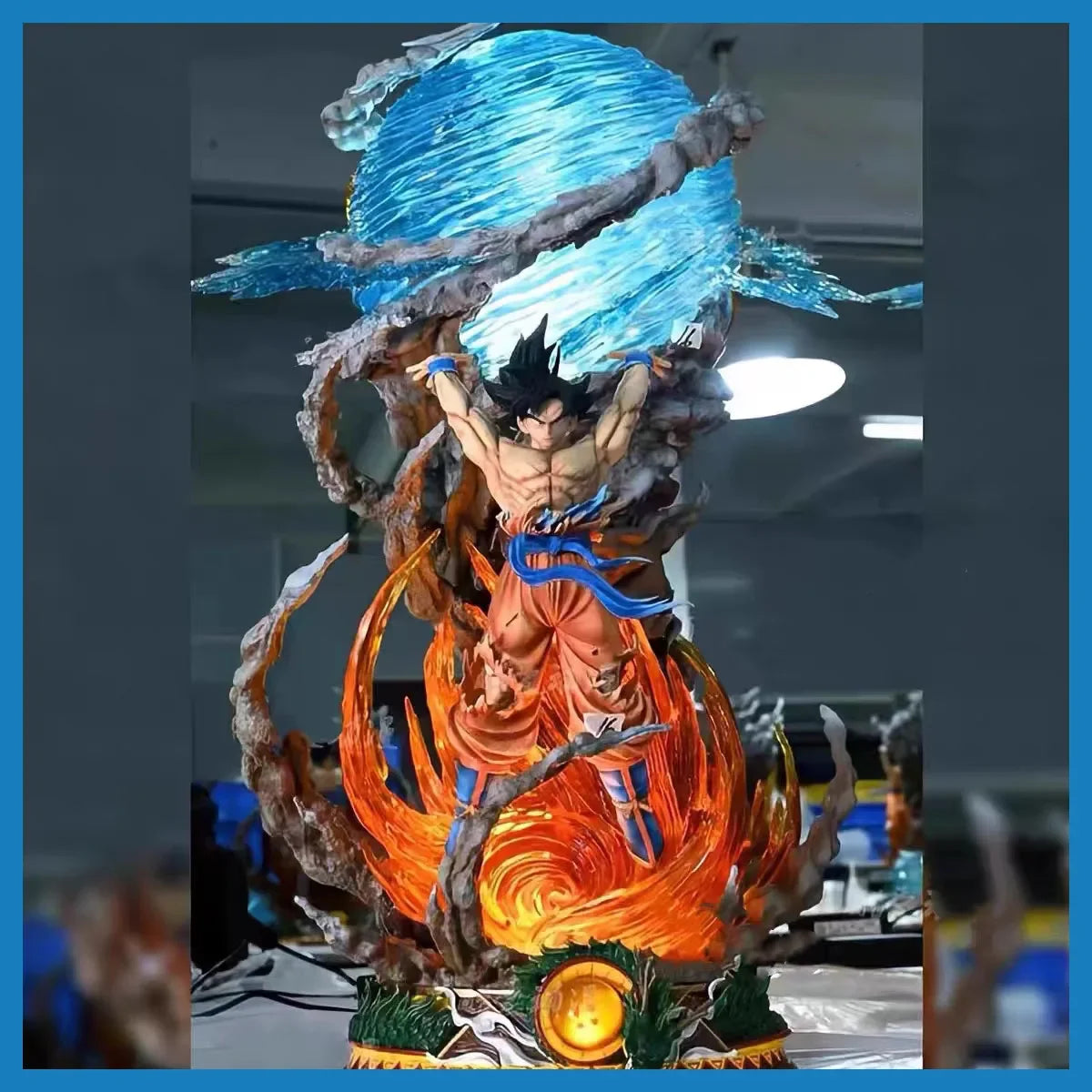 25cm Dragon Ball Anime Spirit Bomb Sou Goku Action Figure Super Saiya Pvc Model Statue Doll Collection Decoration Toys